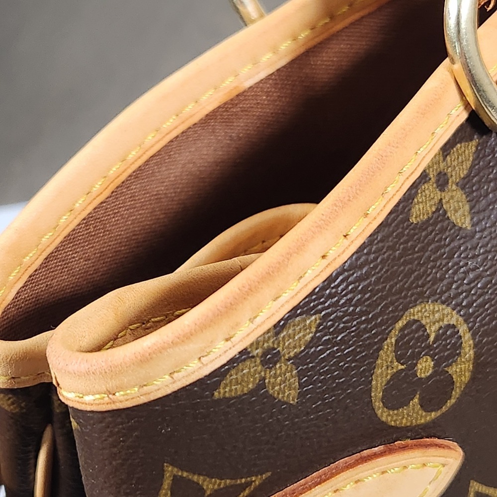 COA Louis Vuitton Monogram Batignolles Horizontal Bucket Tote Bag Brown Purse - Picture 11 of 16